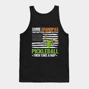 Funny Grandpa Pickleball,Father's Day Racquetball Sport fan Tank Top